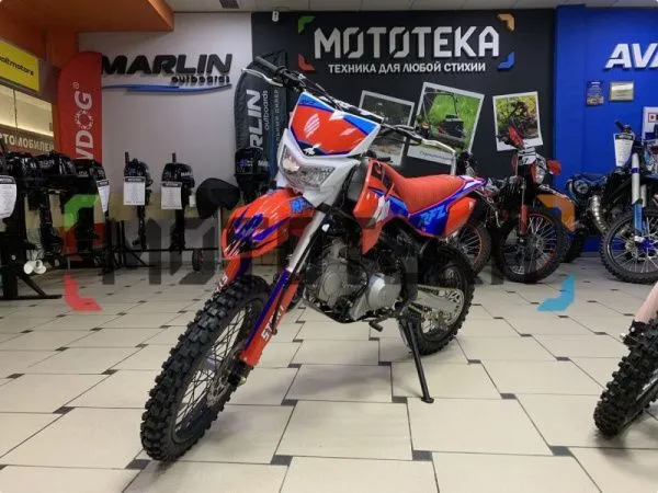 Питбайк Apollo (Аполло) RFZ Start 125 LE с фарой и электростартером 17/14 красный | Мототека